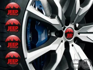 Jeep Style Autocollants Roues Emblèmes Bombés de Qualité